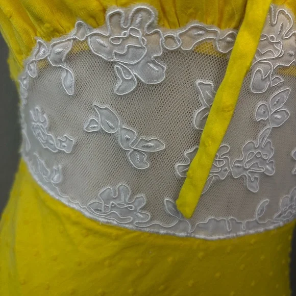 Betsey Johnson Vibrant Yellow Satin Dress - Picture 5 of 8